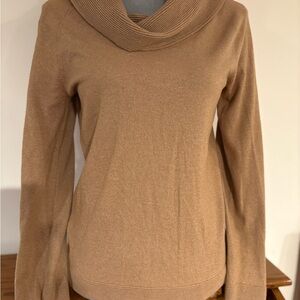 JONES NEW YORK Women's Tan Long Sleeve Turtleneck Sweater size Small